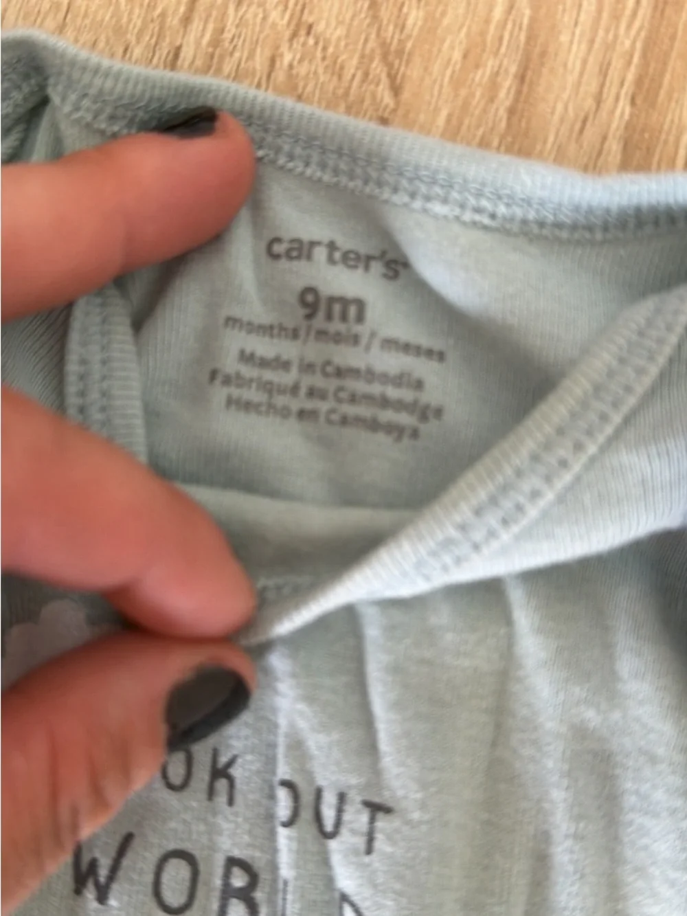 Carter's Light Blue and Navy Baby Bodysuit Set - Shark Motif